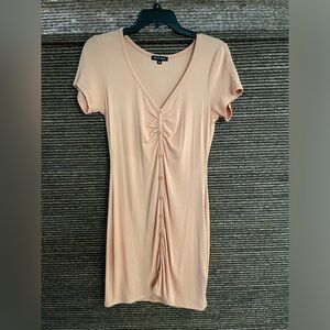 Light peach T-shirt dress